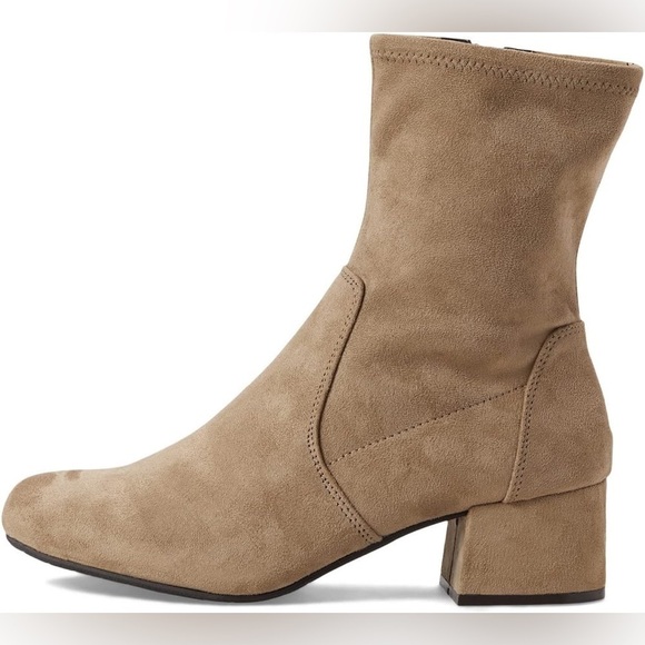 Kenneth Cole Reaction Women’s Road Stretch Faux Suede Ankle Boots Taupe Size 6.5 - Picture 2 of 8